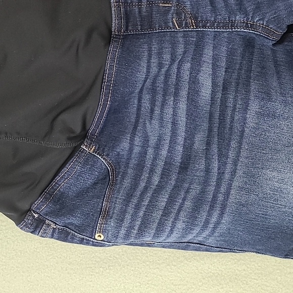 ISABEL MATERNITY Over the Belly Blue Denim Skinny Stretch Jeans - Size 14 32R - Picture 3 of 10